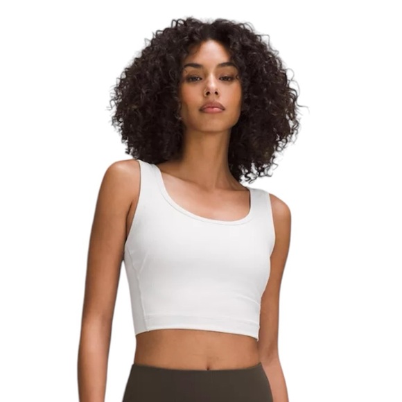 Lululemon Wunder Train Ribbed Tank Top Medium Support B/C Cup Light Vapor Size 6 - Picture 1 of 8